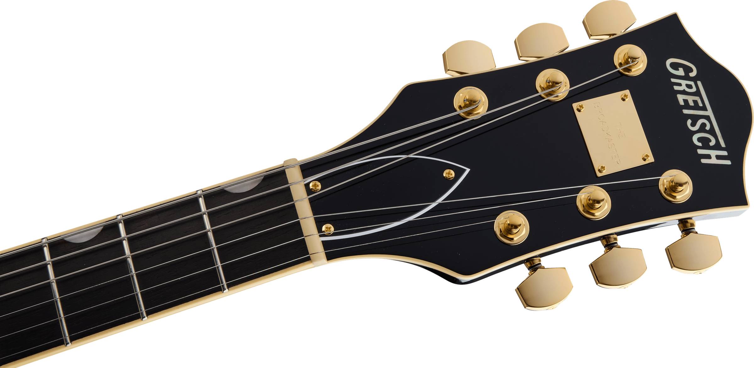 Broadkaster LX Center Block with String-Thru Bigsby and Gold