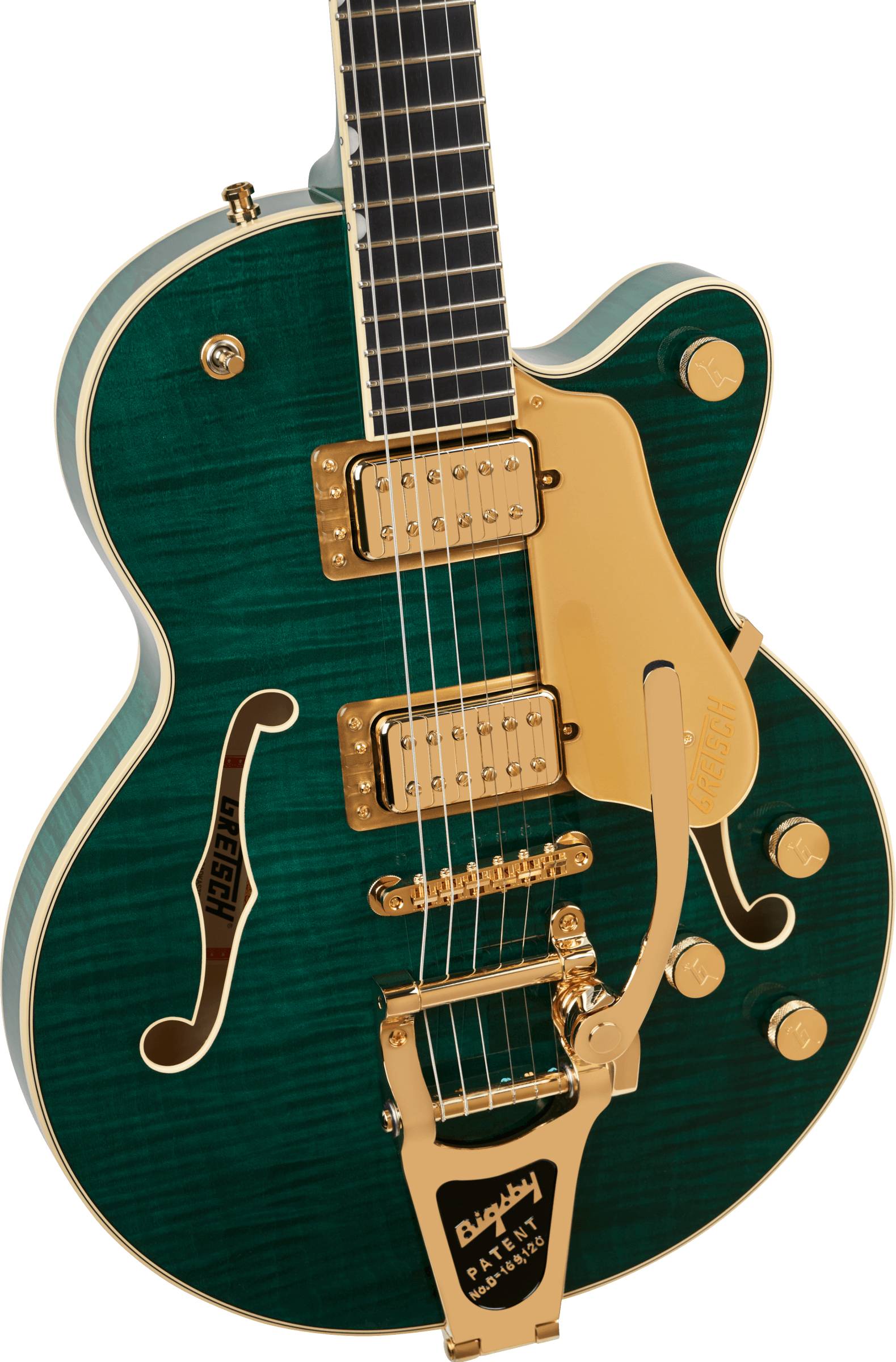 Broadkaster® Jr. LX Figured Center Block with String-Thru Bigsby