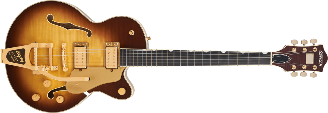 Broadkaster® Jr. LX Figured Center Block with String-Thru Bigsby® and Gold Hardware