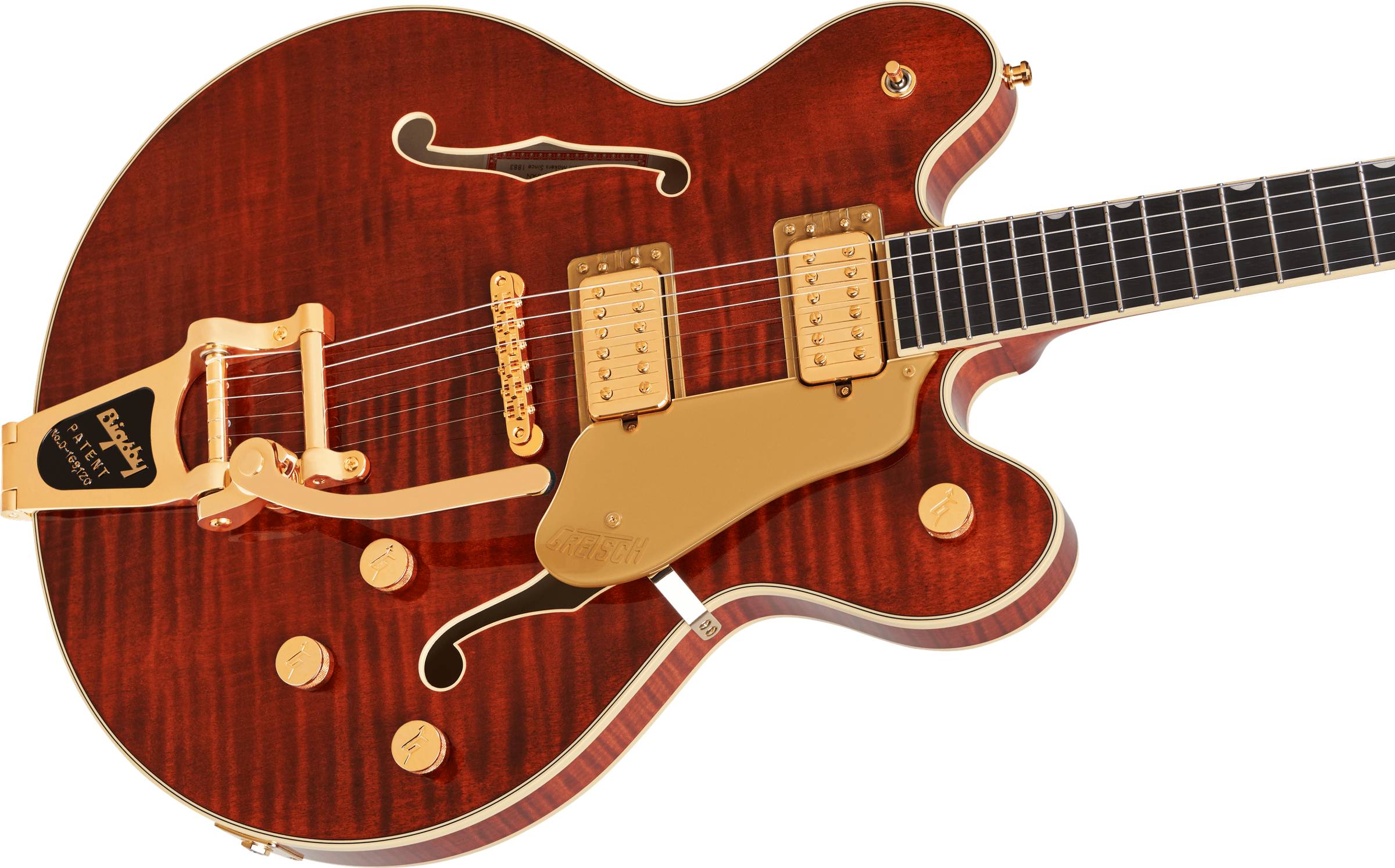 Broadkaster® LX Figured Center Block with String-Thru Bigsby® and