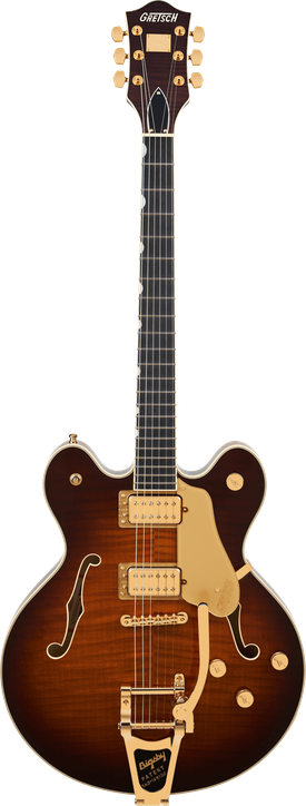 Broadkaster® LX Figured Center Block with String-Thru Bigsby® and Gold Hardware