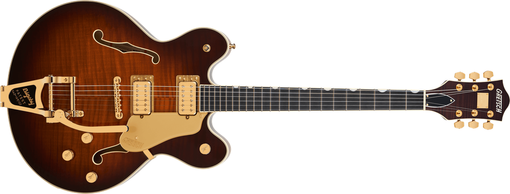 Broadkaster® LX Figured Center Block with String-Thru Bigsby® and Gold Hardware