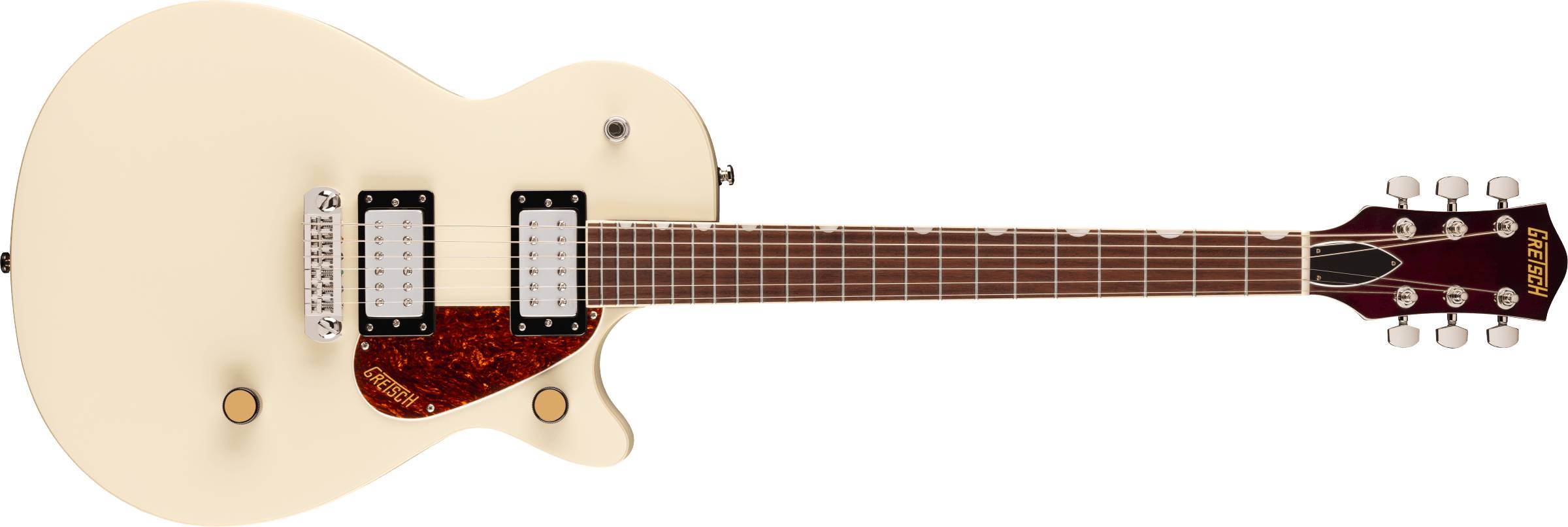 Gretsch Streamliner Jet Club Single-Cut Electric Bass Guitar - Short Scale, Vintage White
